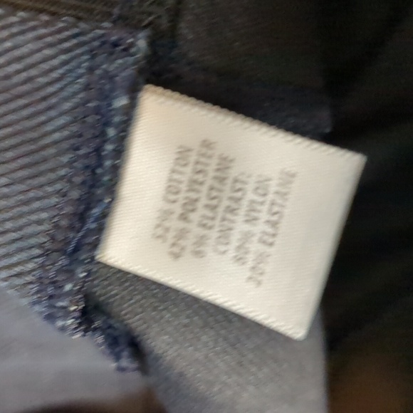 St. John maternity blue pants with ankle zippers size large - Picture 5 of 6